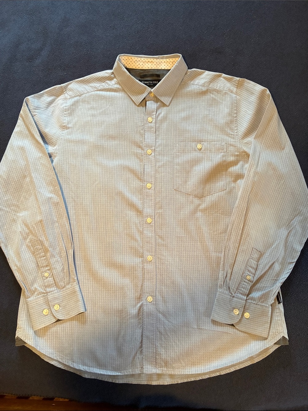 Kenneth Cole Men's Pale Blue Subtle Stripe Dress Shirt
